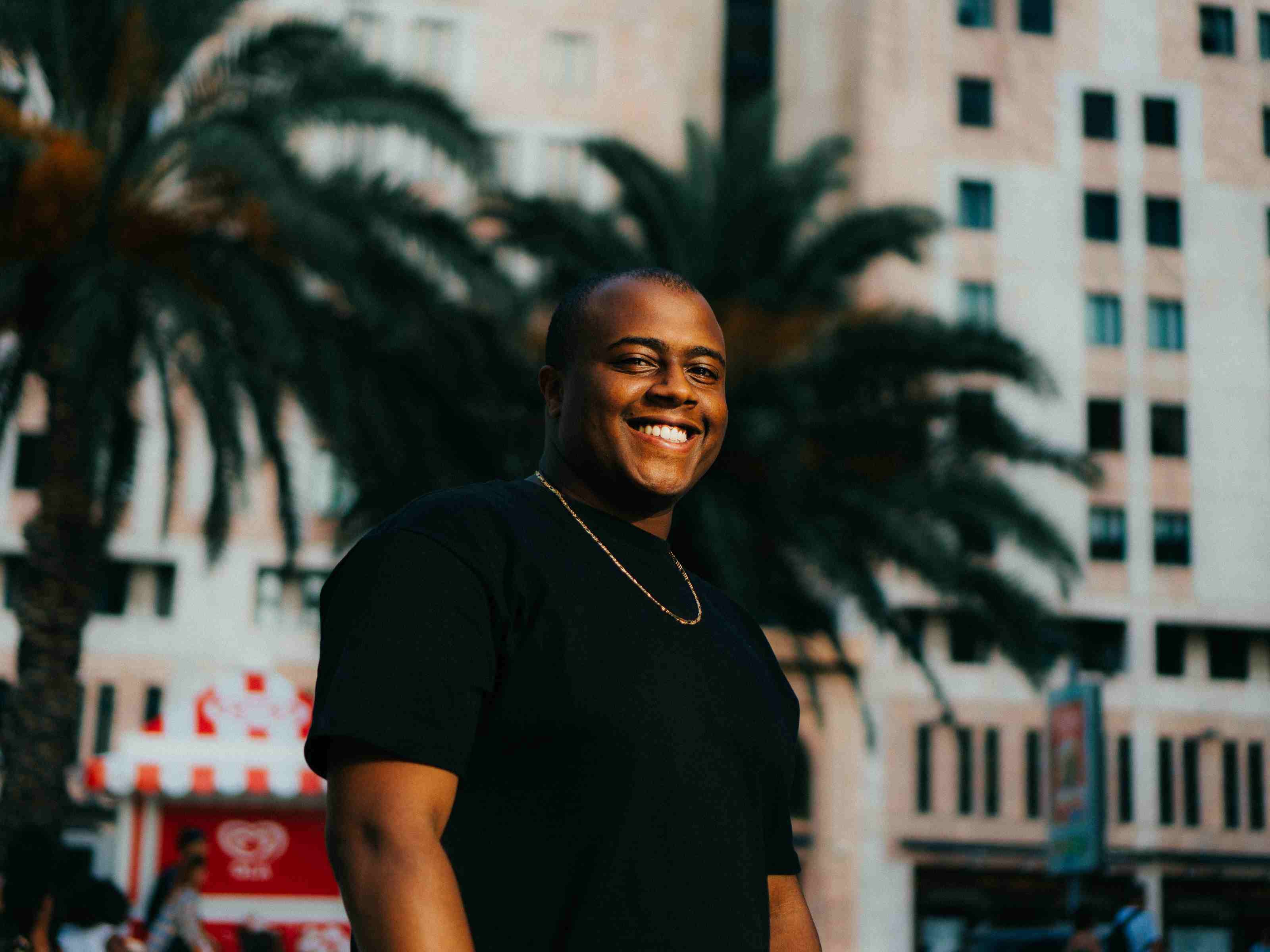 Portrait of Druh smiling